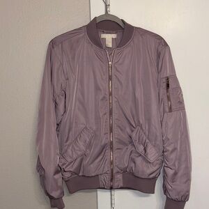 H&M Lavender Bomber Jacket - size small